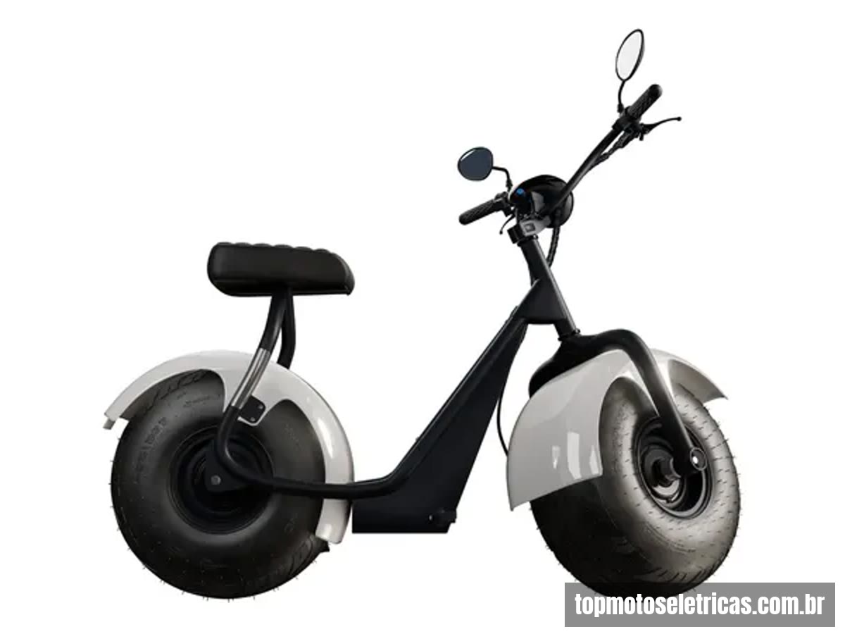 Scooter Elétrica Tui 1000w branca com design moderno